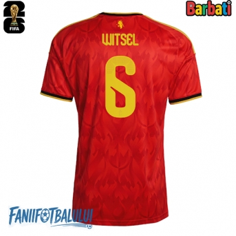 Belgia Axel Witsel #6 Tricou Fotbal Replică Mondial 2026 Barbati Acasa